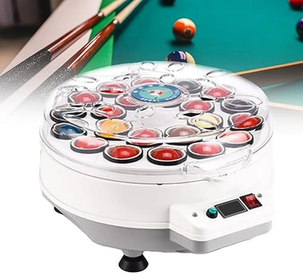 Effiziente Billardkugel-Reinigungsmaschine - Snooker und Poolball Polierer für 16 Bälle
