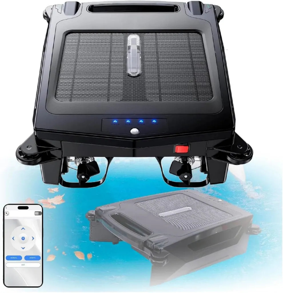 Solarbetriebener kabelloser Poolskimmer mit App-Steuerung und salzresistenten Motoren