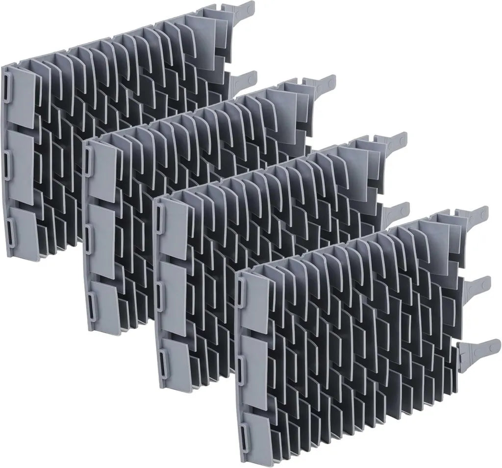Ersatz-Bürstenset aus Gummi für Zodiac R0962800 Poolroboter - 4 Stück, 24,5 x 13 x 3 cm