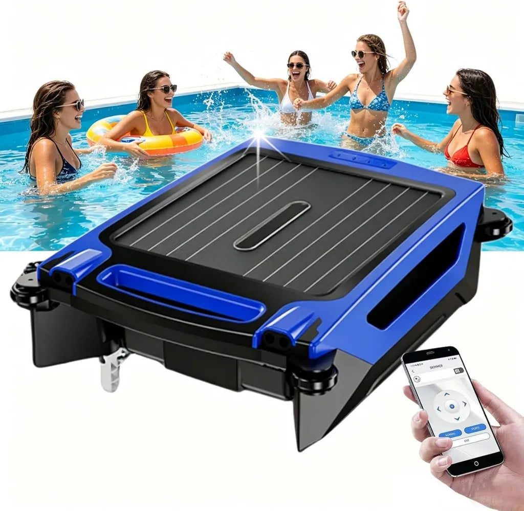 Intelligenter solarbetriebener Pool-Roboter mit App-Steuerung und Dual-Ladefunktion, für automatische Reinigung und Hindernisvermeidung, 200m², geeignet für eingelassene und Aufstellpools