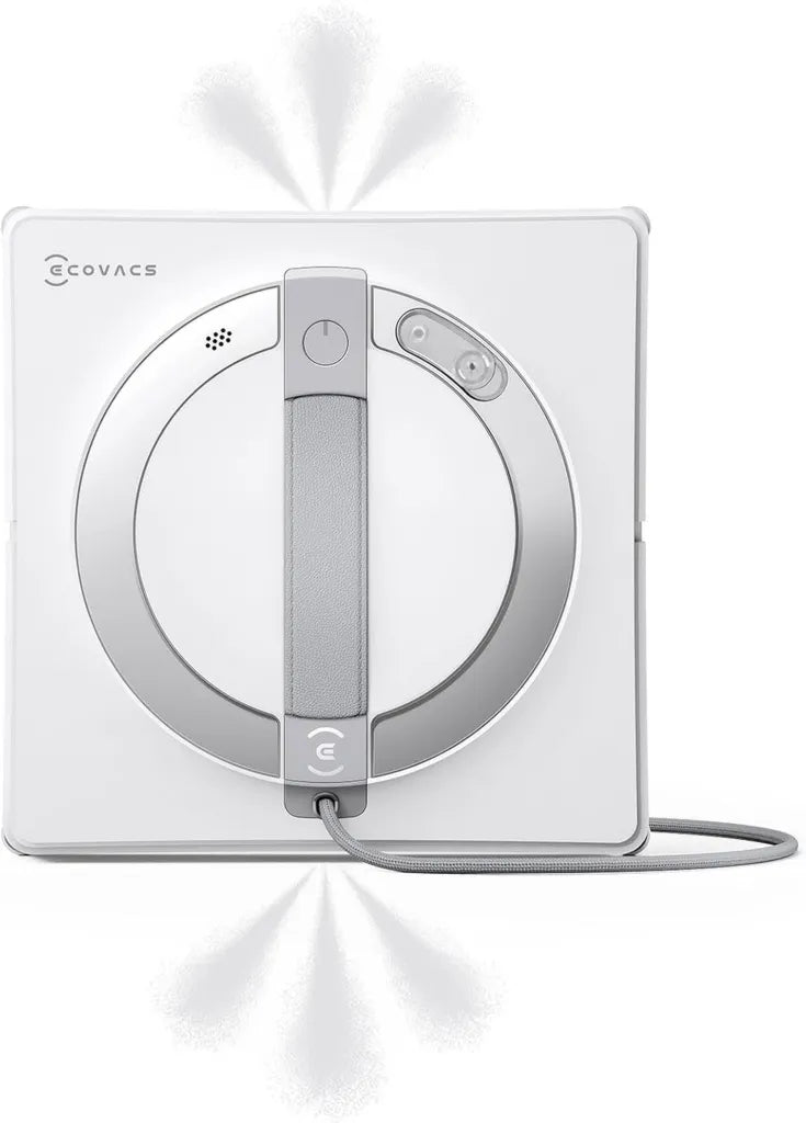 ECOVACS WINBOT W2 PRO - Intelligenter Fensterreinigungsroboter mit 3D-Wassersprühfunktion, 10-fach Sicherheitssystem, fortschrittlicher Win-SLAM 4.0 Navigation, stabiler Klettertechnik, Kantenerkennung und App-Steuerung, Weiß