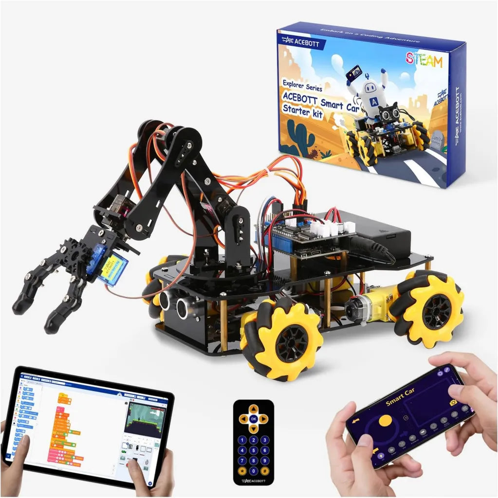 Programmierbarer STEM-Roboterarm Bausatz für Kinder ab 8 Jahren, 5DOF, mit App-Steuerung und Arduino-Unterstützung