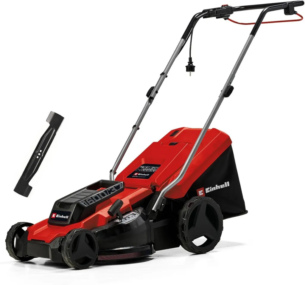 Einhell Elektrorasenmäher 1600 W, 37 cm, für Flächen bis 700 m², 38 L Korb, zentrale Höhenverstellung