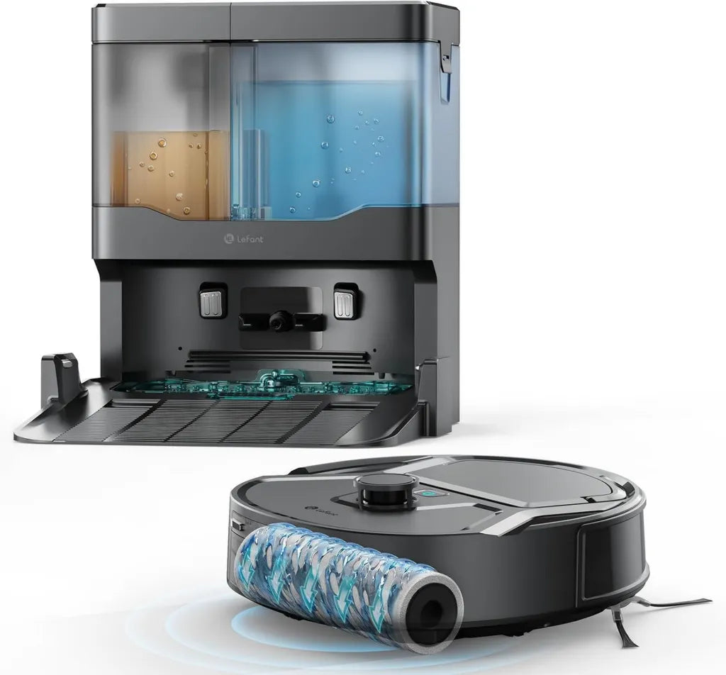 Lefant M210 PRO Staubsaugerroboter mit Wischen, 20000 Pa, Selbstreinigung, Hindernisvermeidung, LiDAR-Navigation, Mehrfache Kartierung, No-Go-Zonen, 2.4G/5G, App & Alexa