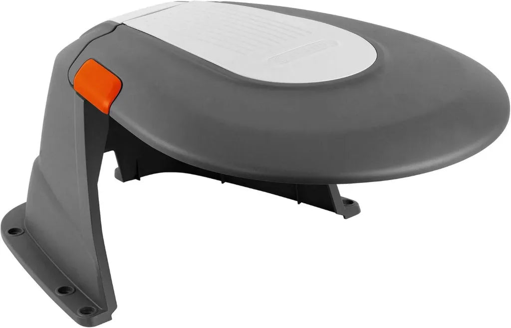 Gardena Rasenroboter Garage: Witterungsbeständiger Schutz mit klappbarem Deckel und Befestigungsschrauben