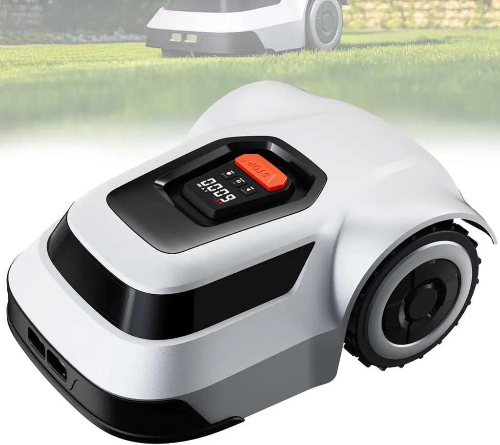 Intelligenter Rasenmähroboter mit Regensensor, für Flächen bis 1000 m², automatische Rückkehr zur Ladestation, 45% Steigung, 20-55 mm Schnitthöhe