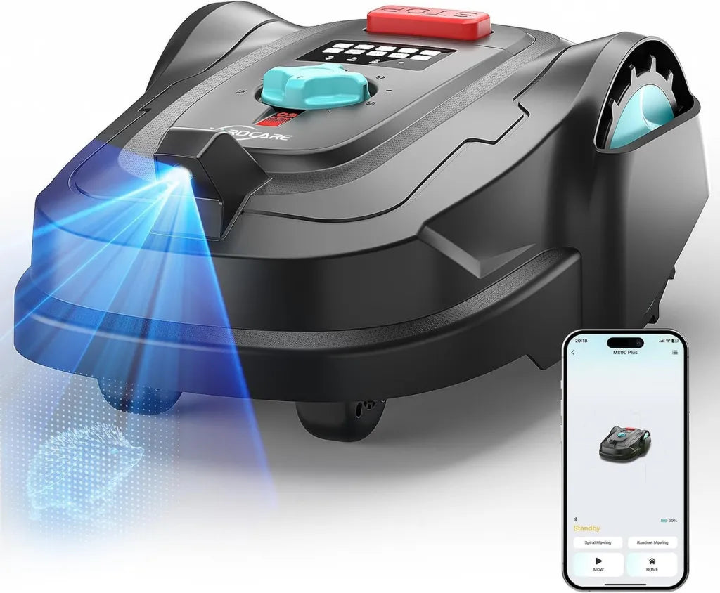 YARDCARE M800Plus Rasenroboter mit GPS und KI, max. 800 m², appgesteuerte Navigation ohne Kabel