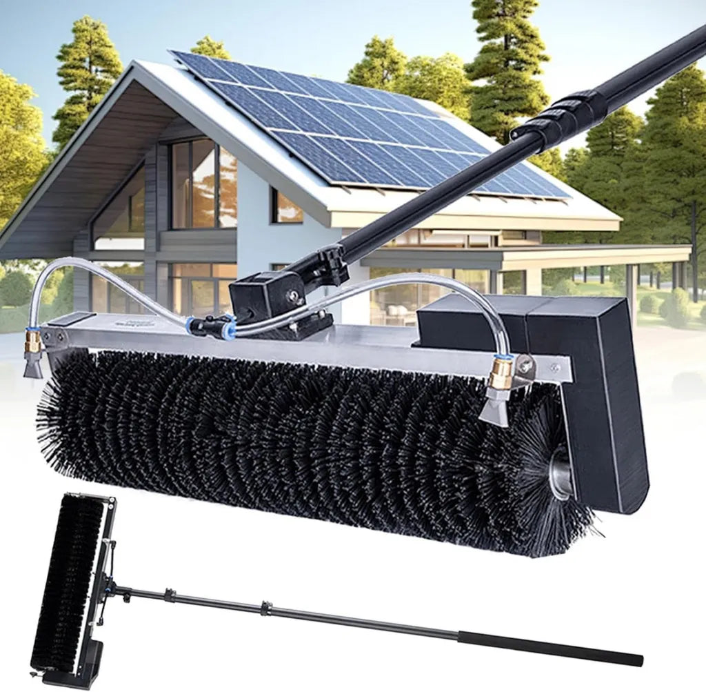 Elektrische Teleskop-Reinigungsbürste für Solaranlagen, 3.5m/5.5m/7.5m, 60cm Breite, 360° Drehung