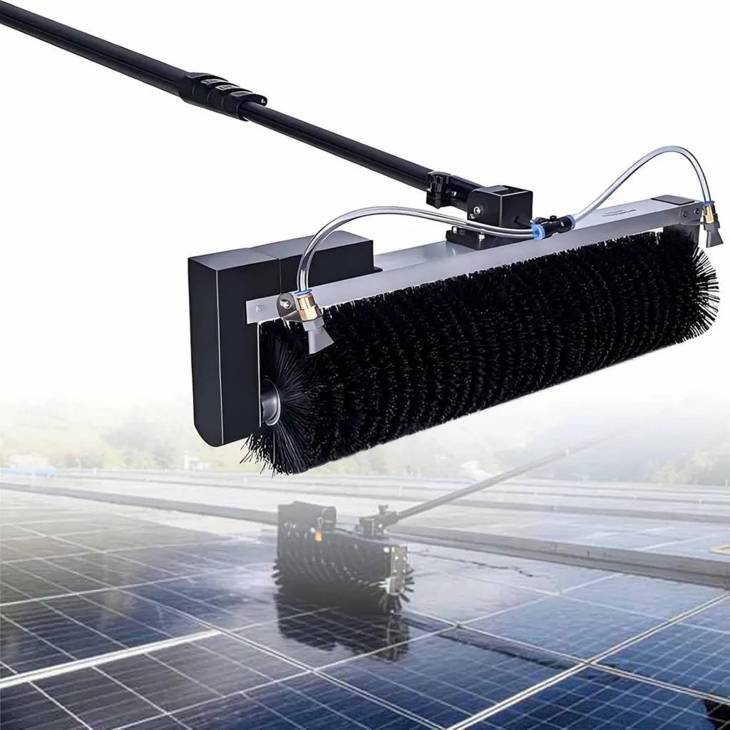 Teleskopische Solarmodul Reinigungsbürste mit automatischer Wasserzufuhr, verstellbare Länge bis 7,5 m