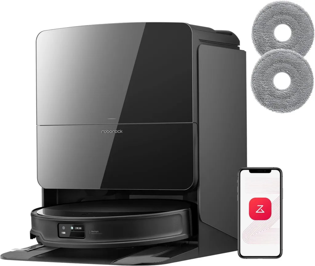 Roborock Saros 10R Saugroboter mit Wischfunktion, 22000 Pa HyperForce, Ultra-Slim Design, StarSight 2.0, Anti-Verwicklung, inkl. 2 Wischmopps