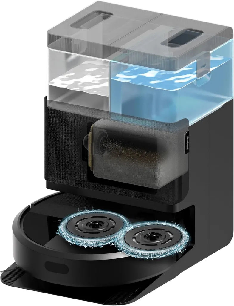 iRobot Roomba Combo 405 Saugroboter mit Wischfunktion und AutoWash – 7000Pa Leistung, LiDAR-Navigation, SmartScrub, Teppicherkennung, 75-Tage-Entleerung, Schwarz