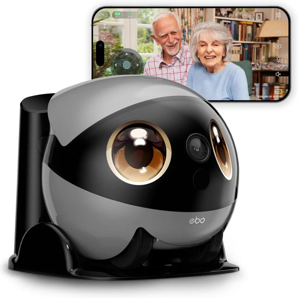 Enabot EBO Air 2 Plus: Familien- und Haustier-Roboter mit 3K Kamera, Videochat, KI-Kommunikation, individuelle Routenplanung, automatische Ladestation und lokaler Speicherung