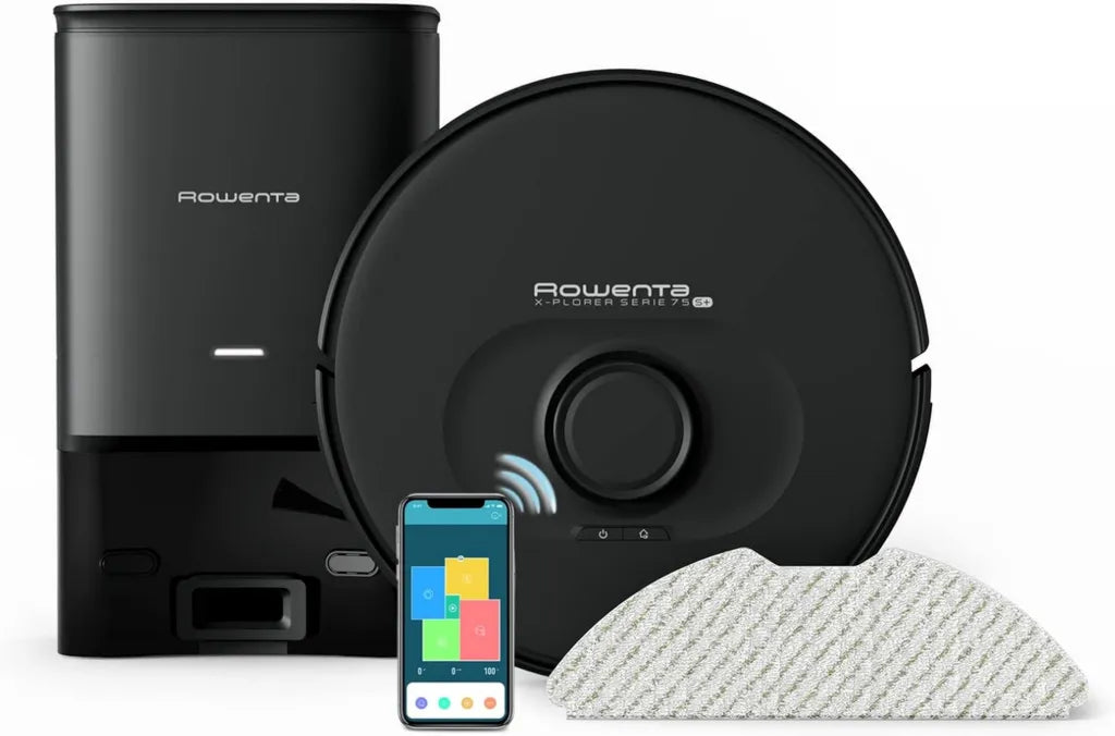 Rowenta X-Plorer 75+ Saugroboter, 4-in-1 mit Laser-Navigation, Wischfunktion & Absaugstation, 120 Min. Betriebszeit