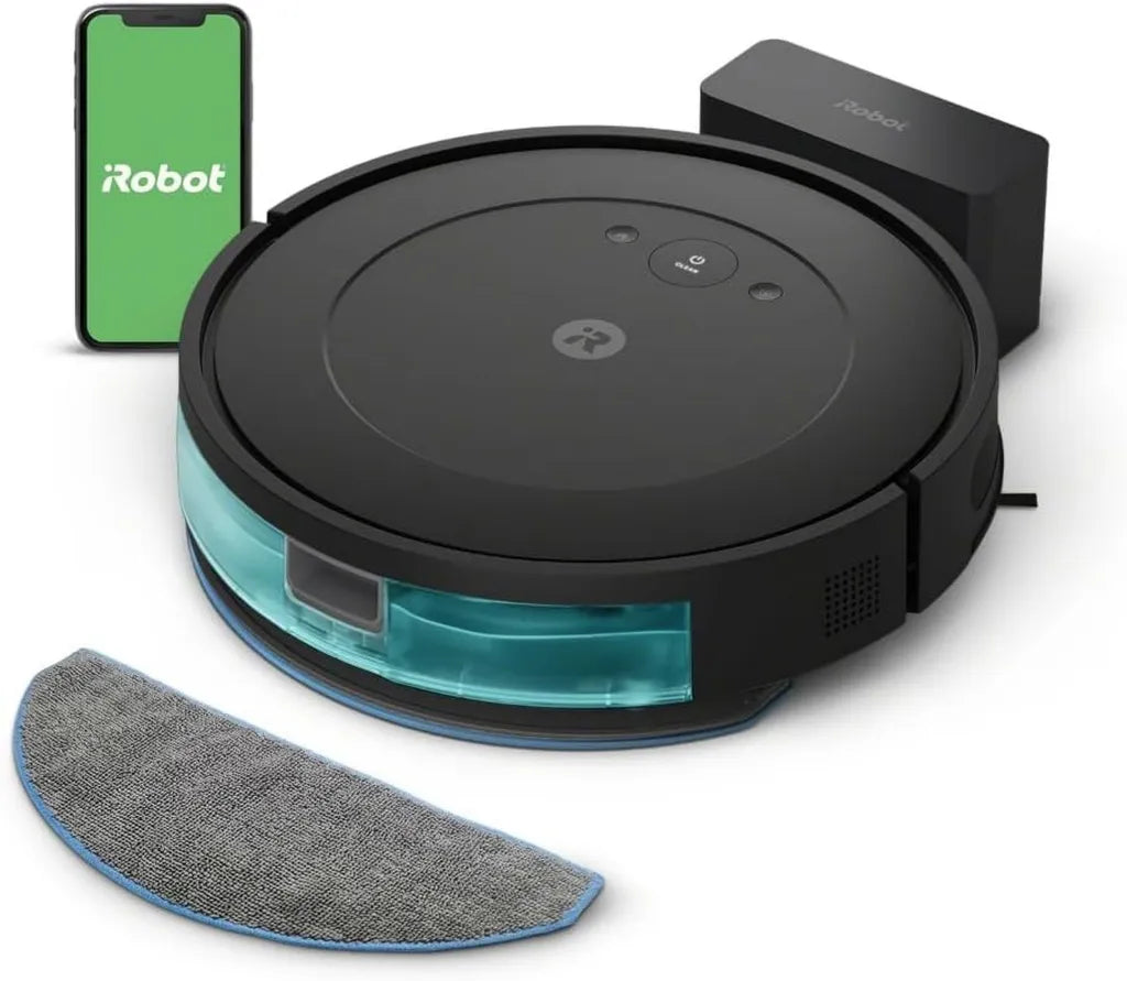 iRobot Roomba Combo Essential - Leistungsfähiger Saug- und Wischroboter, App- und Sprachsteuerung, 3 Saugstufen