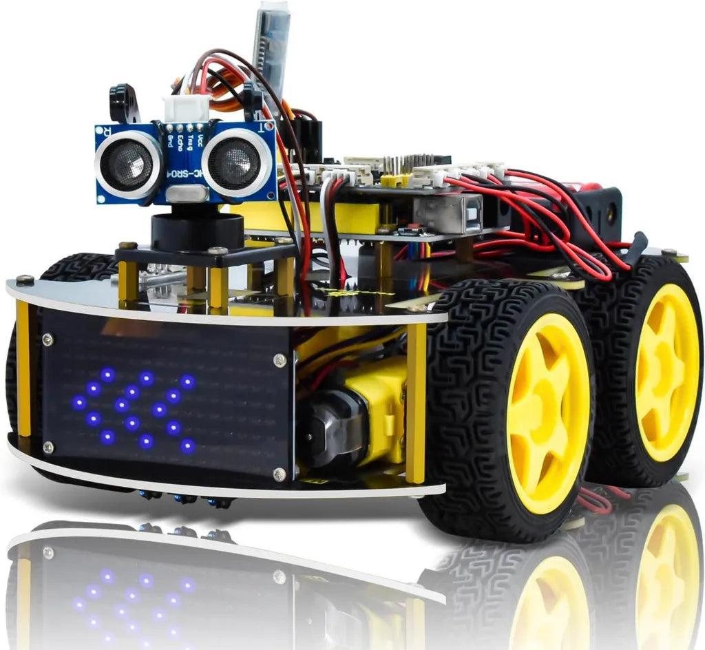 KEYESTUDIO 4WD Intelligentes Roboterauto Lernkit für Arduino Projekte