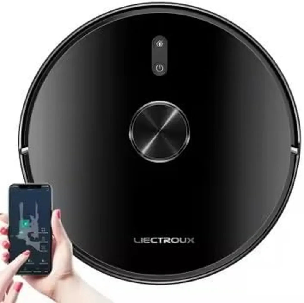 LIECTROUX X6 Saugroboter mit 6500Pa, LiDAR-Navigation, Nass- und Trockenreinigung, App-Kontrolle, Intelligente Hindernisvermeidung, Teppich-Turbo-Modus