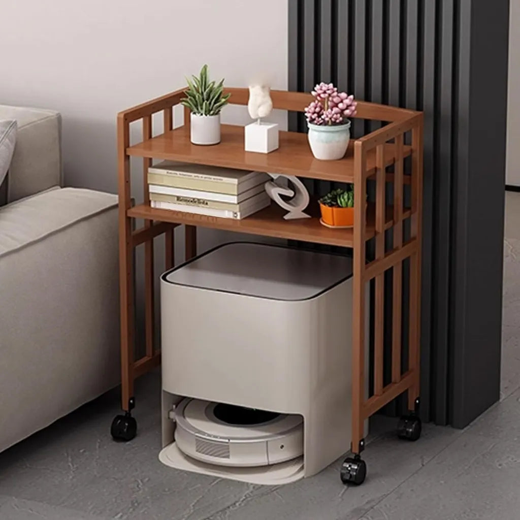 Höhenverstellbarer Roboter-Staubsaugerschrank mit Rollen, modernes Design für Smart Homes