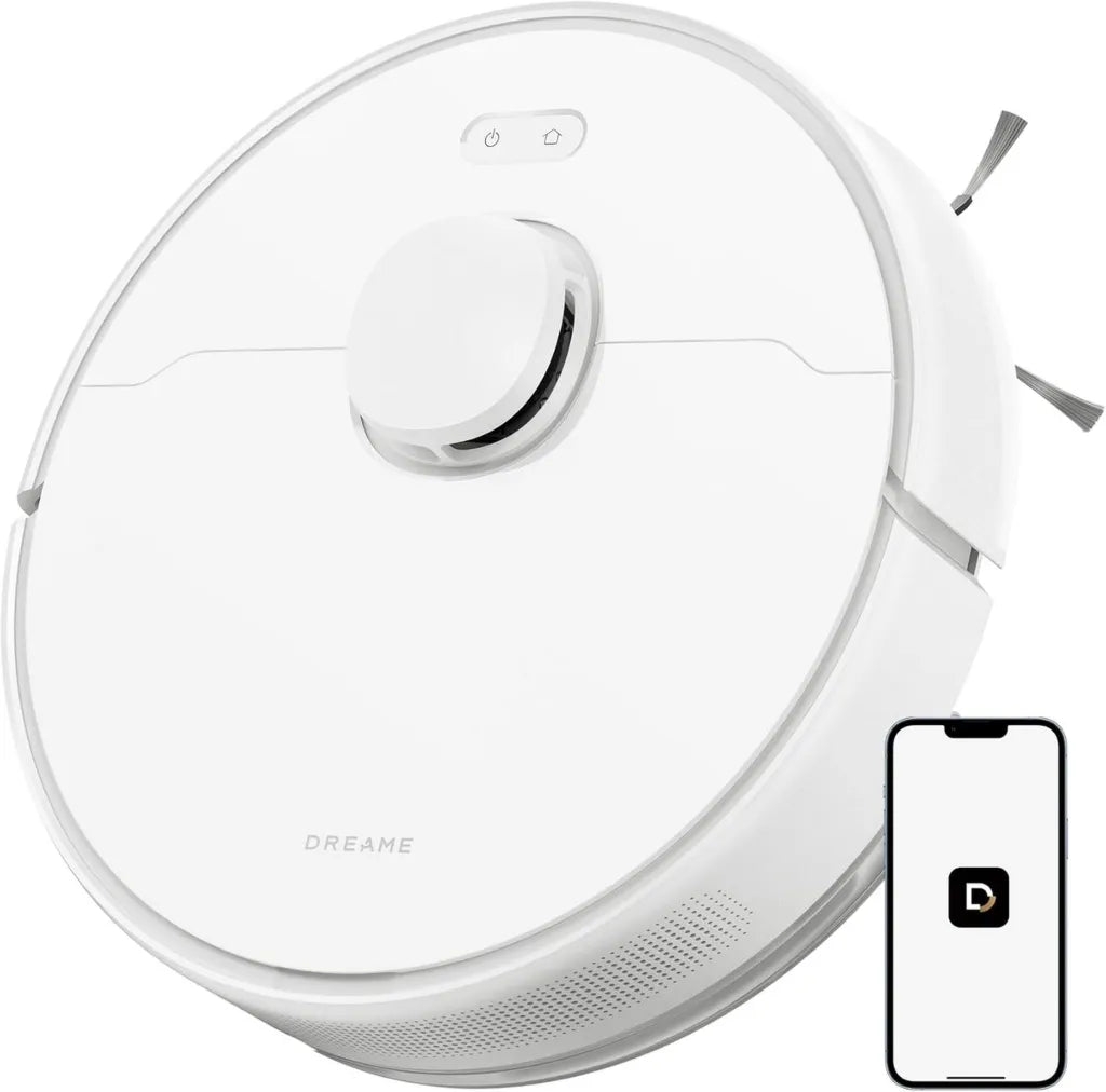 Dreame D9 Max Gen2 Saugroboter, 6000Pa, mit Wischfunktion und flexibler Bürste, Mehrfachkartierung, Perfekt für Teppiche, Hartböden und Tierhaare, Weiß