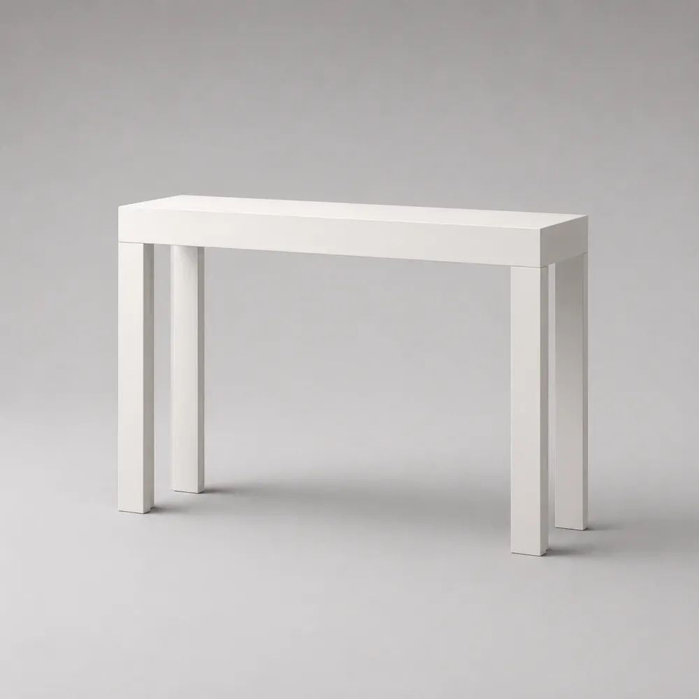 Konsolentisch Flurtisch aus MDF, rechteckig, Weiß, 100 × 30 × 80 cm