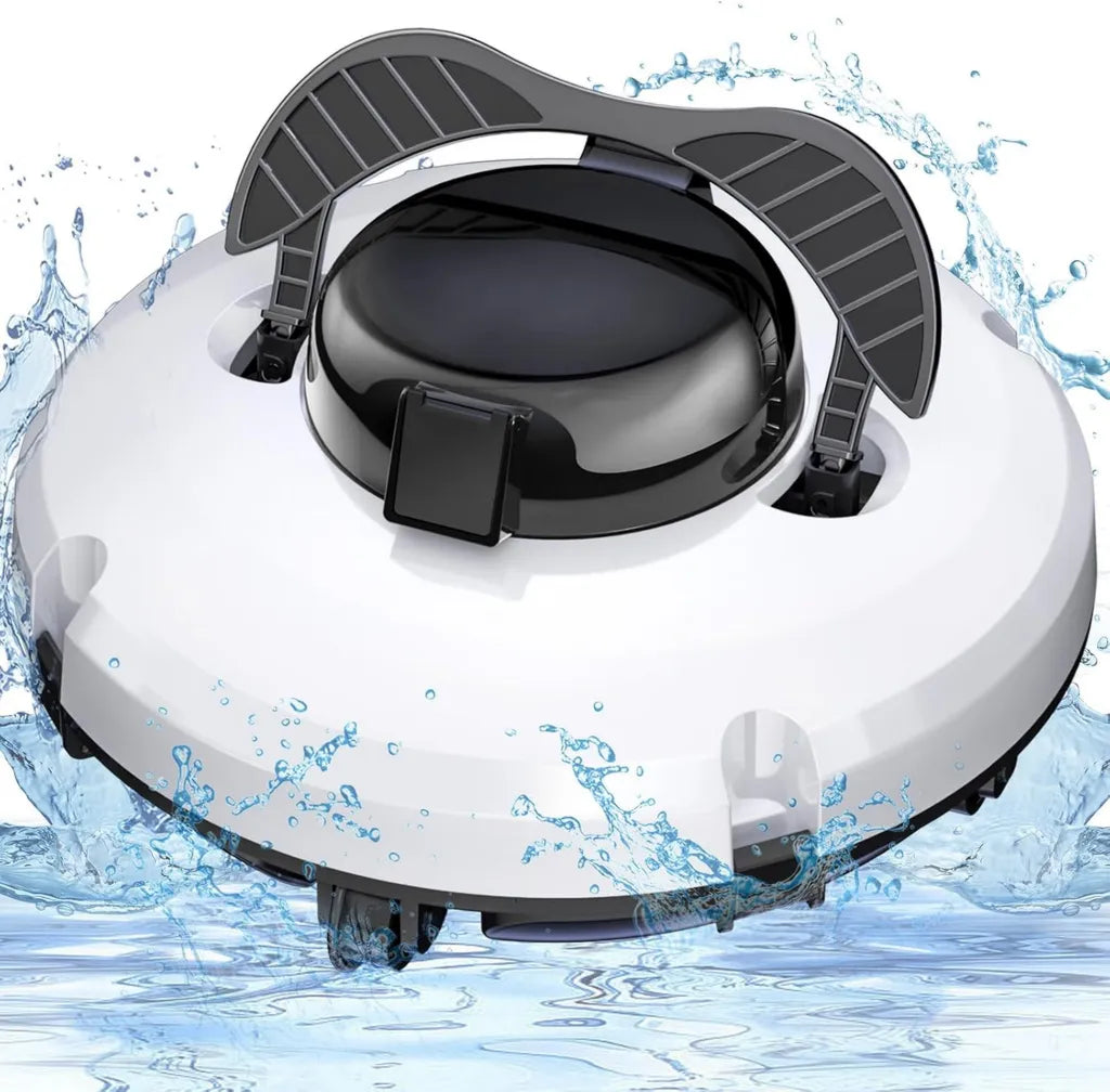 Intelligenter kabelloser Poolroboter, 120 Minuten Laufzeit, automatischer Reiniger für Pools bis 1000 Quadratfuß, selbstparkendes Modell