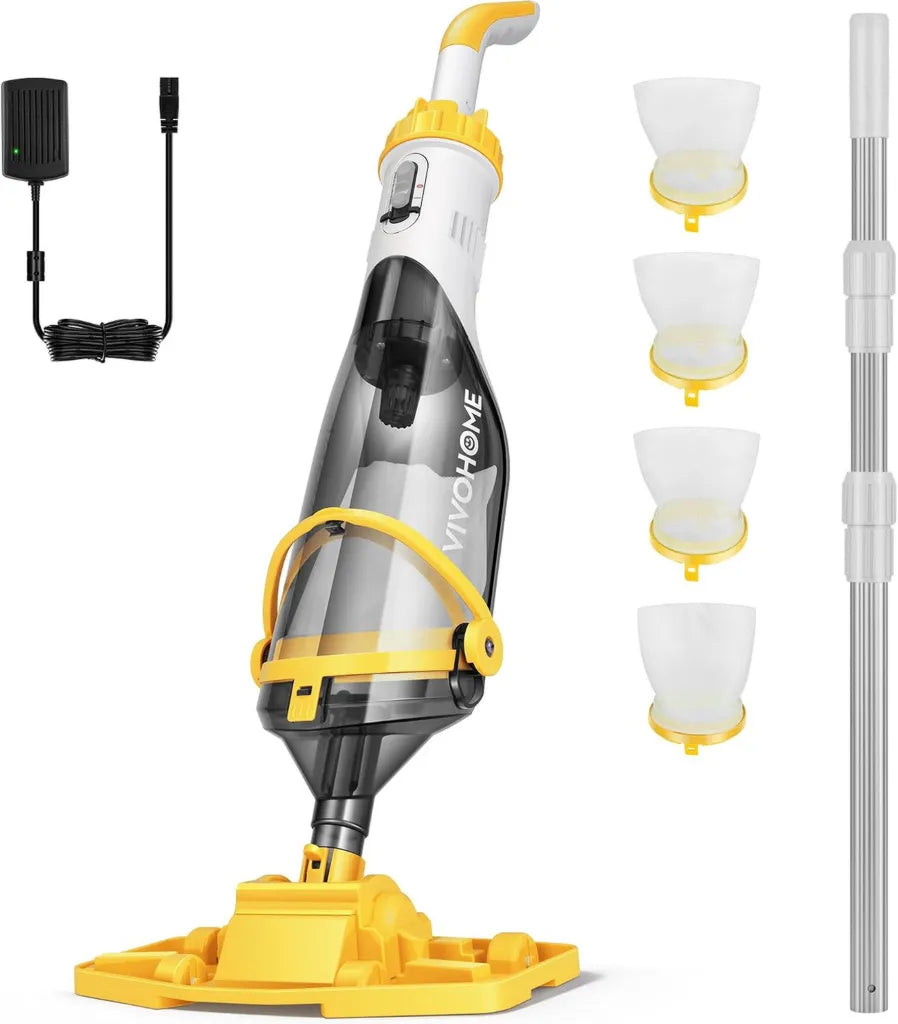 VIVOHOME Kabelloser Poolsauger mit 213 cm Teleskopstange und 4200 LPH Leistung
