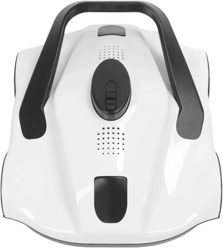 Kabelloser Poolreiniger Roboter mit 28W Leistung, IPX8 Wasserschutz, 5200 mAh Akku, Weiß, EU-Stecker
