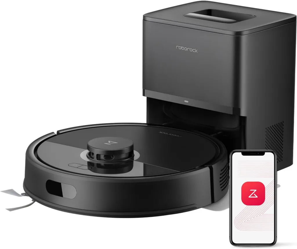 Roborock Q7 L5+ Saug- und Wischroboter, mit automatischer Staubentleerung, Anti-Tangle-System, 8.000 Pa, LiDAR-Navigation, ideal für Teppiche und Tierhaare, App-Steuerung, schwarz