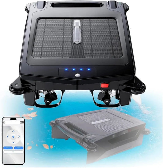 Solarbetriebener kabelloser Poolskimmer mit App-Steuerung und salzresistenten Motoren