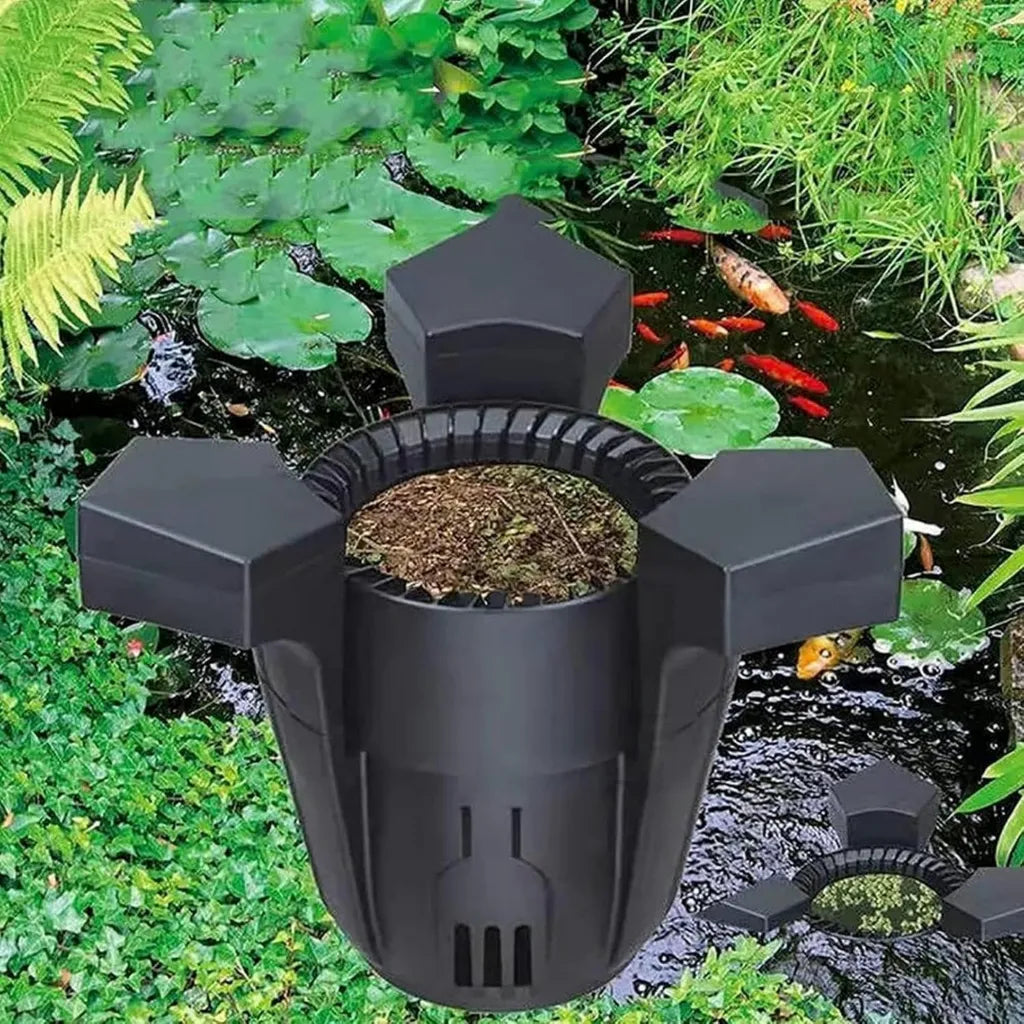 Automatischer Teich- und Pool-Skimmer mit Saugfunktion für Garten und Fischteich