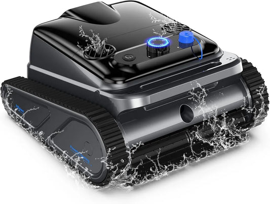Kabelloser Poolroboter mit langer Laufzeit und IPX8: Automatische Boden- und Wandreinigung bis 186 m²