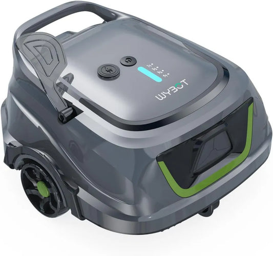 WYBOT A1 Kabelloser Poolroboter mit 120 Min Laufzeit, Effiziente Reinigung für Aufstellpools bis 100 m², Doppelfiltersystem, Salbeigrün