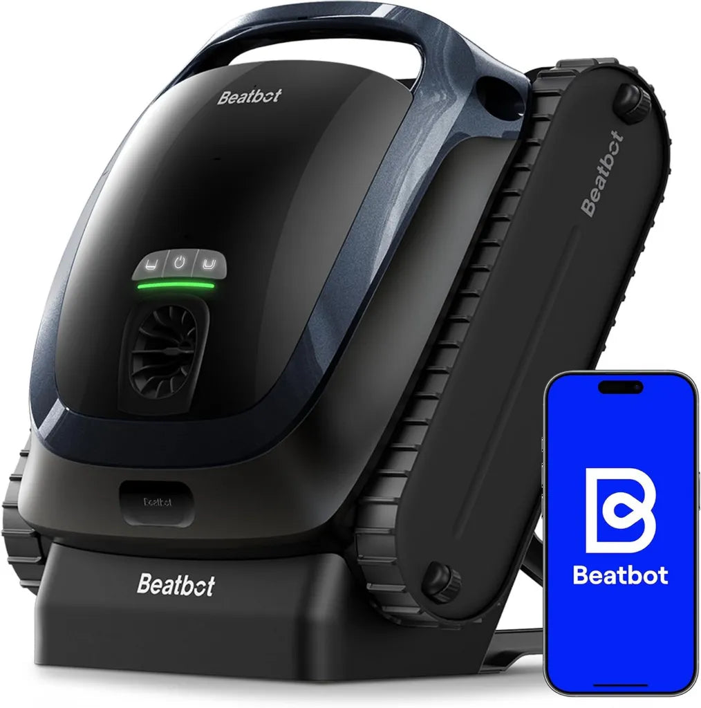 Beatbot AquaSense 2 Poolroboter, kabelloser Poolsauger mit Oberflächen-Parkfunktion, Reinigung für Boden und Wand, duale Wasserlinienreinigung, geeignet für Pools bis 300 m², in Fenstergrau