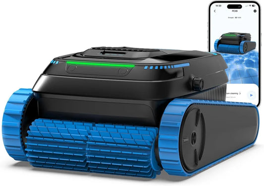 BOTLIFE Kabelloser Poolroboter mit APP-Steuerung, Intelligente Navigation für Becken bis 170m²