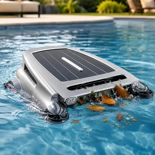Solarbetriebener Pool-Reinigungsroboter mit intelligenter Navigation, zur Entfernung von Blättern und Insekten