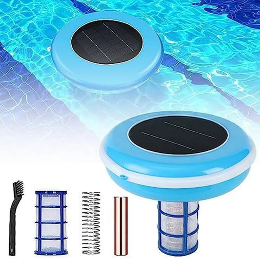 Solarer Pool-Ionisierer mit automatischem Reinigungssystem, geeignet für bis zu 35.000 Gallonen, Kupfer-Silber-Ionen-Technologie für saubere Pools und Spas