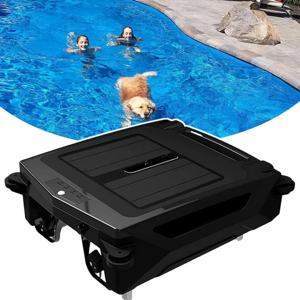 Solarbetriebener Poolroboter mit intelligenter Wegerkennung und Hindernisvermeidung, Dual-Ladefunktion für Oberflächenreinigung in unterirdischen und Aufstellpools