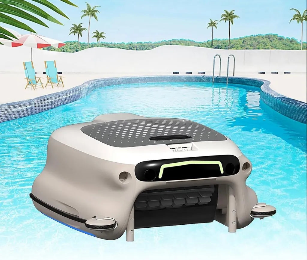 Automatischer Pool-Oberflächenreiniger mit Akku, 7800 mAh, für optimale Sauberkeit