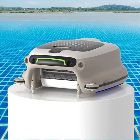 Automatischer Poolroboter mit Fernbedienung, 7800 mAh Akku, 3 Geschwindigkeiten, für 2000 m² Pools