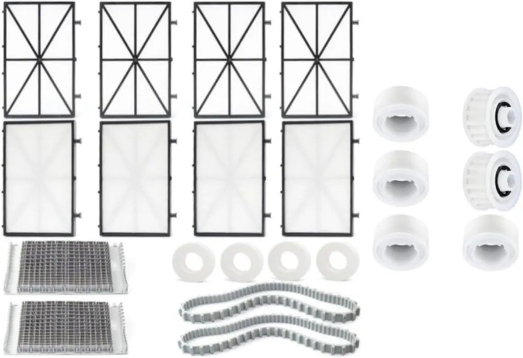 Zubehör-Kit für Dolphin Poolroboter M200/M400/M500/DX3/DX4/DX6, mit Filtern, Bürsten, Schienen und Rollen