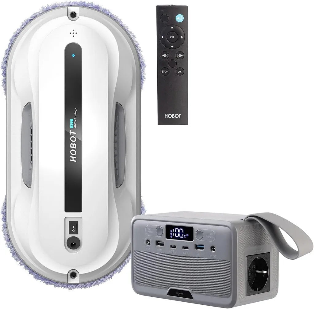 Fensterreinigungsroboter HOBOT-300 mit Dual-Wischtuch und 89,6-Wh-Akku