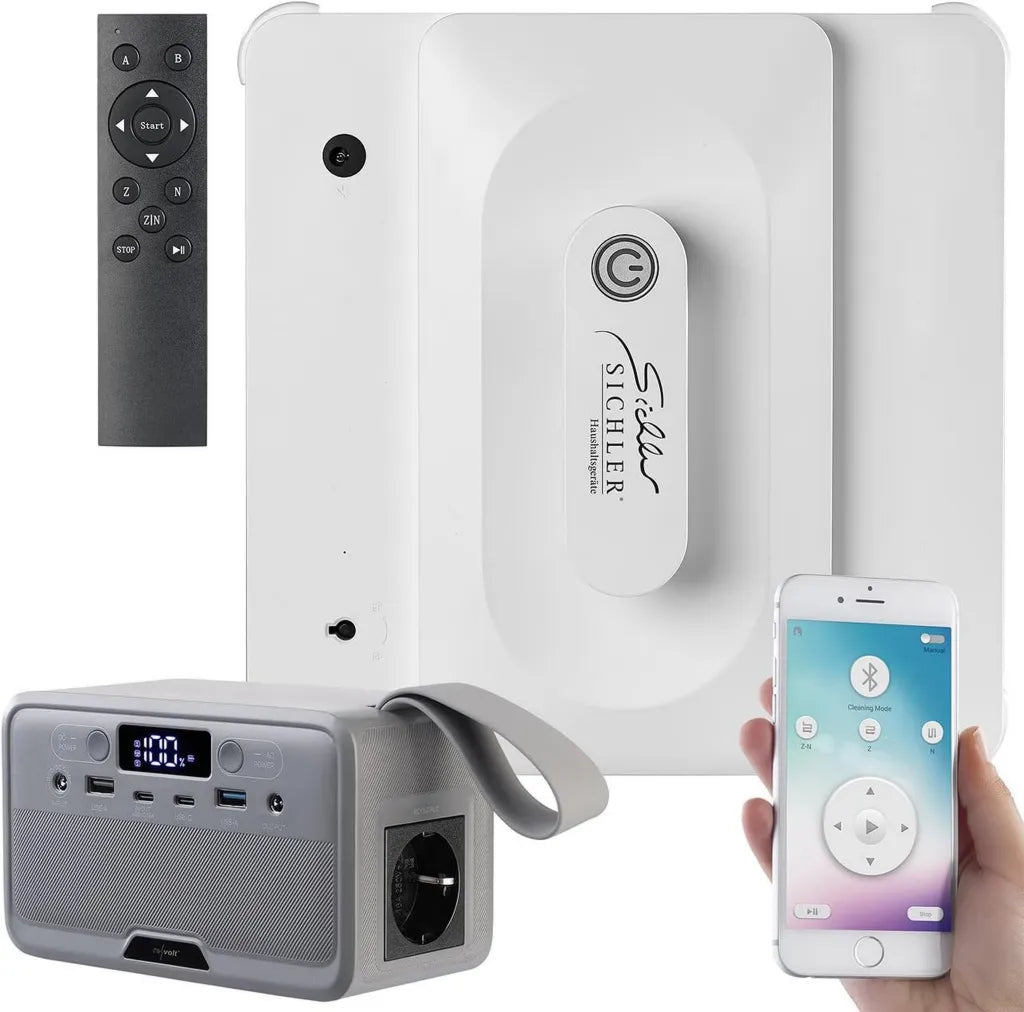 Sichler Profi-Fensterputzroboter PR-040 mit Powerstation 89,6 Wh