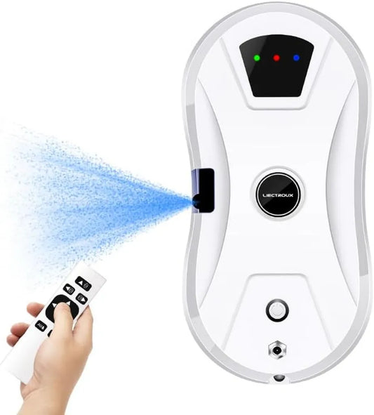 LIECTROUX YW610 Fensterreinigungsroboter mit Ultraschall-Sprühfunktion, intelligente Navigation und Fernsteuerung