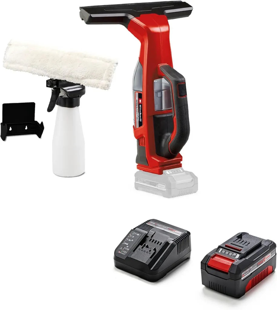Einhell Fensterreiniger Set 18V Power X-Change, streifenfrei mit Zubehör