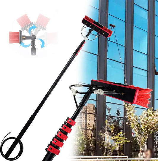 Verstellbarer Fensterreiniger mit Wasserzufuhr für Solarmodule, 55 cm Bürste, hohe Reichweite