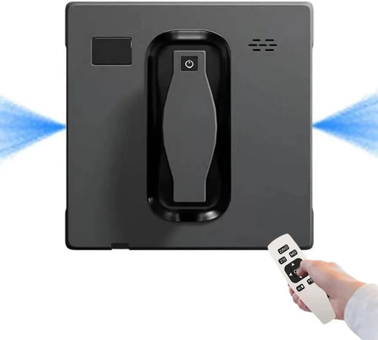 Smartes Fensterputzgerät mit Doppelsprühfunktion, 3200 Pa Saugkraft, 3 Modi, 500 mAh Akku, App-Steuerung, Schwarz