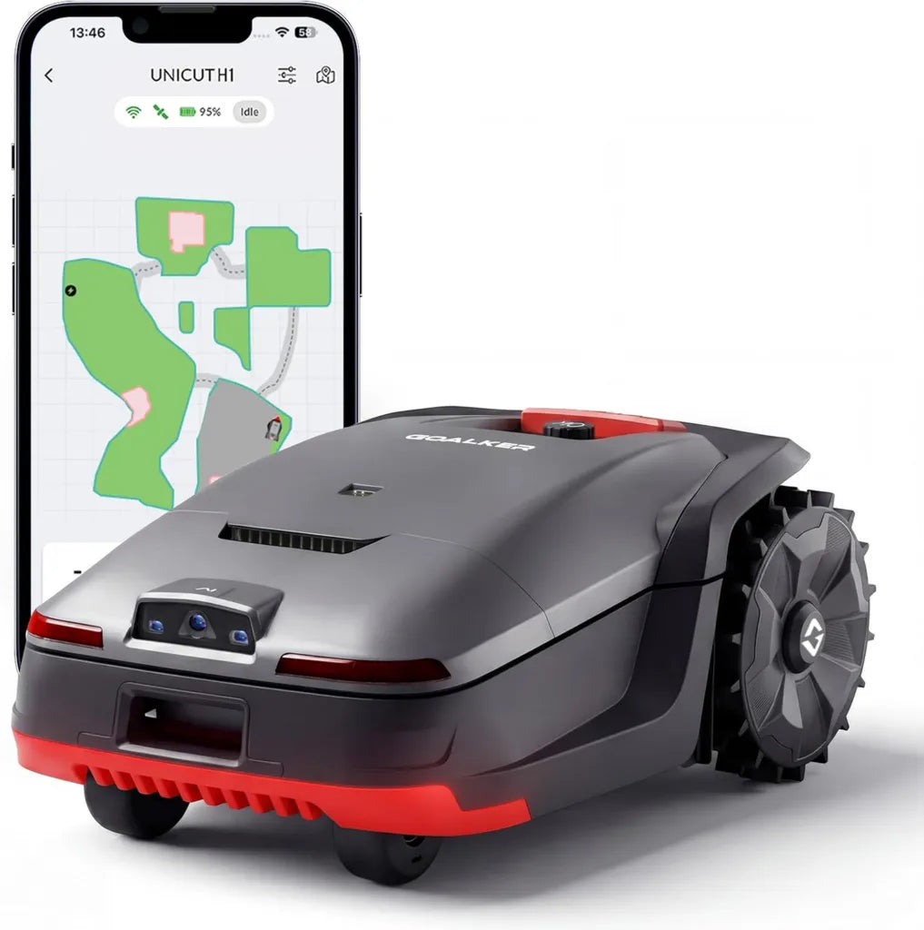 Intelligenter Mähroboter mit RTK+VSLAM für 2000 m² ohne Begrenzungskabel, Dual LiDAR, KI-Kamera, App-Steuerung, Hindernisvermeidung, Präzisionskantenschnitt, 45% Steigung