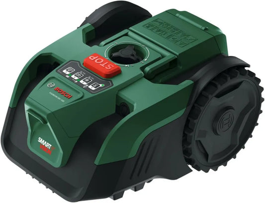 Bosch VISIMOW18V-100 Mähroboter für kleine Rasenflächen, 16 cm Schnittbreite, 20-60 mm Höhenverstellung, ohne Akku