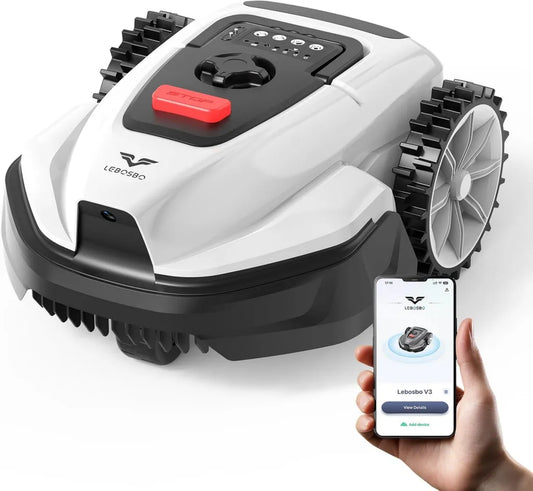 Intelligenter Rasenroboter mit KI-Hinderniserkennung, App-Steuerung und Regensensor, ideal für Rasenflächen bis 100 m²