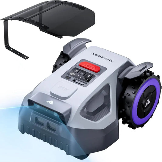 ANTHBOT M5+ Rasenmähroboter, Drahtlose Navigation, Intelligente Hindernisvermeidung, App-Steuerung, Für Steigungen bis 45%, Ideal für Kleine und Mittelgroße Gärten