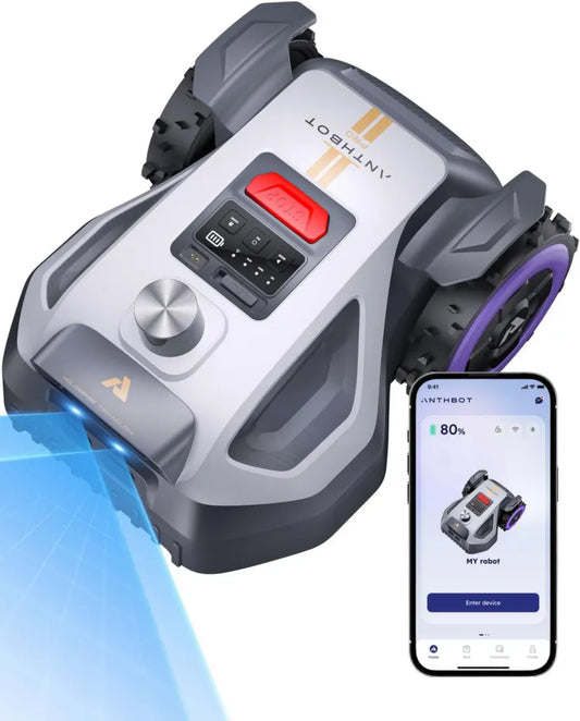ANTHBOT M5 Pro Rasenmähroboter mit 4-in-1 HoloSense Navigation, 500 m², App-steuerbare Schnitthöhe, für schwieriges Gelände